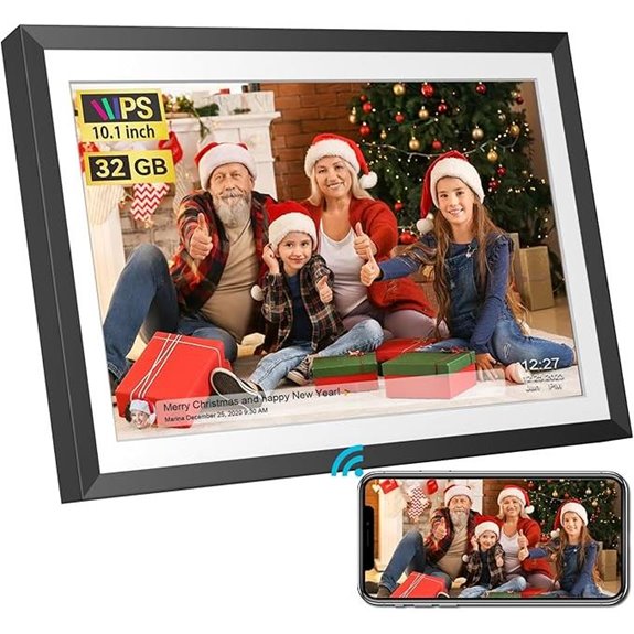 Digital Photo Frame 10.1 Inch WiFi Touchscreen USB/SD Extend