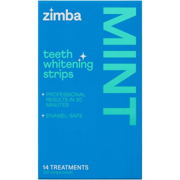 Zimba Teeth Whitening Strips 14-Day Mint Treatment