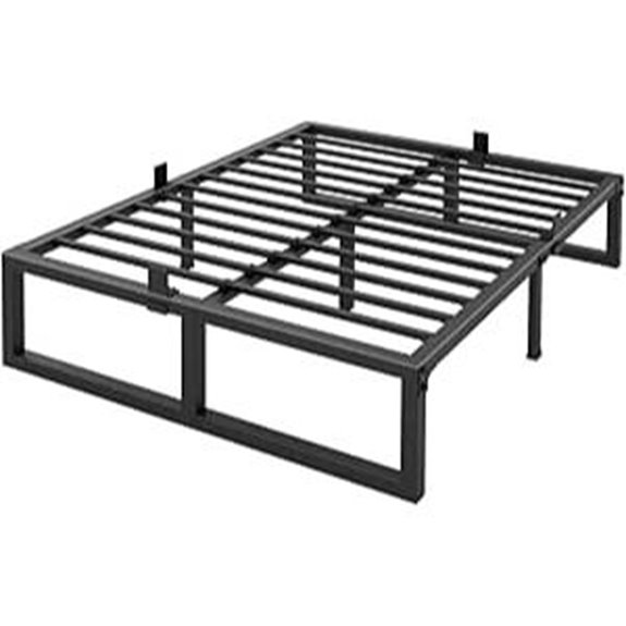 14-Inch Queen Metal Bed Frame with Steel Slats