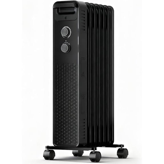 ZAFRO 1500W Electric Oil Radiator Heater with Thermostat