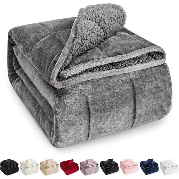 Wemore 15lb Sherpa Fleece Weighted Blanket 60x80