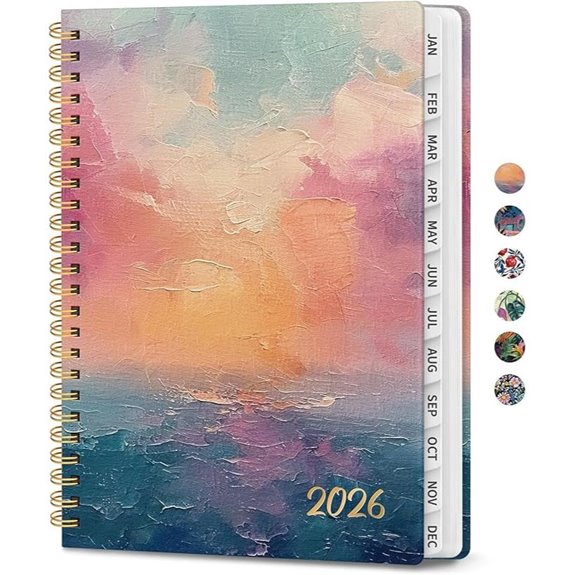 2026 Aesthetic Weekly & Monthly Planner with Tabs