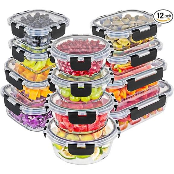 Magic Mill 24pc Borosilicate Food Storage Containers Set