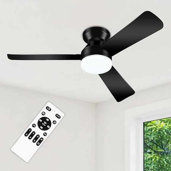 42-Inch Low Profile Ceiling Fan with Lights and Remote