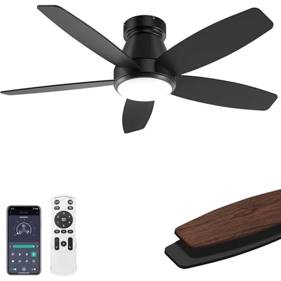 42-inch Dimmable Ceiling Fan with Lights and Remote