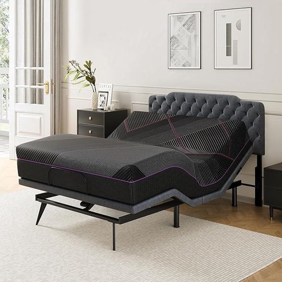 BedsPick Adjustable Bed Frame with Mattress and Remote