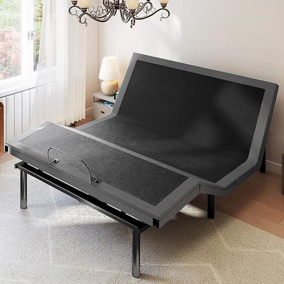 Sweetcrispy Adjustable Bed Frame with Remote and USB