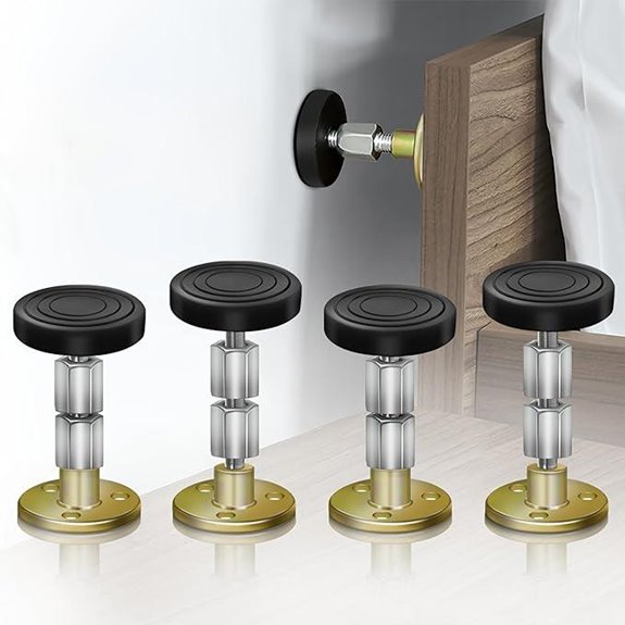 4 Pack Adjustable Headboard Stoppers for Bed Noise
