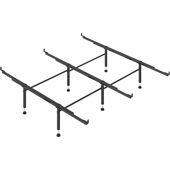 Bed Frame Support System with Adjustable Legs
