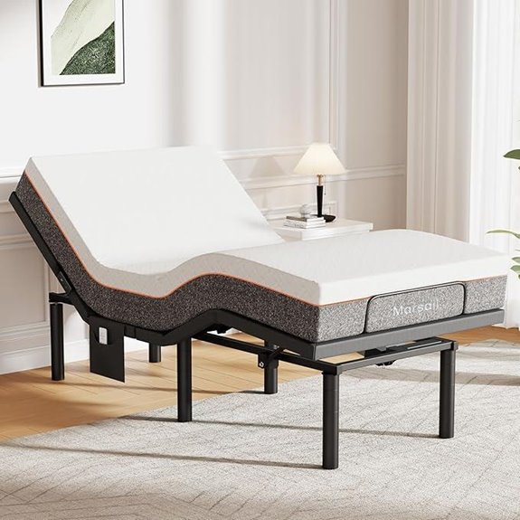 Marsail Queen Adjustable Bed Frame & 10 Gel Mattress