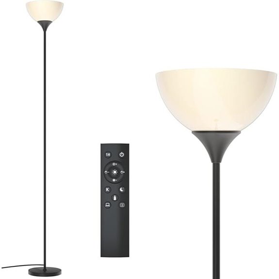 PESRAE Floor Lamp with Remote Adjustable Color & Brightness