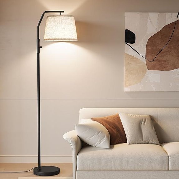 SUNMORY Adjustable Dimmable Arc Floor Lamp for Living Room