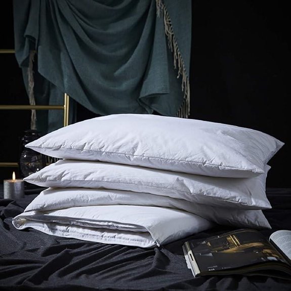 Adjustable Goose Feather Pillow with Cotton Cover