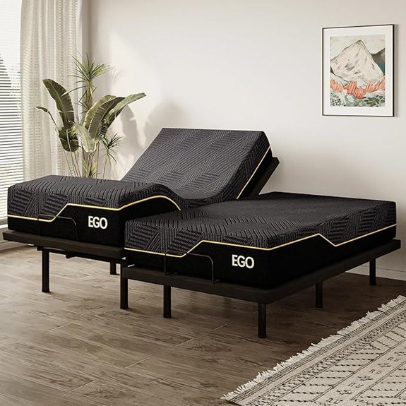 EGOHOME Split King Adjustable Bed with Massage