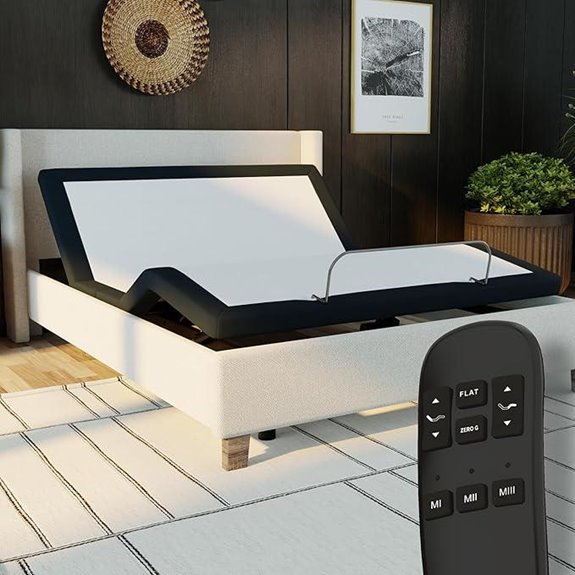 Blissful Nights King Adjustable Bed Base with Remote