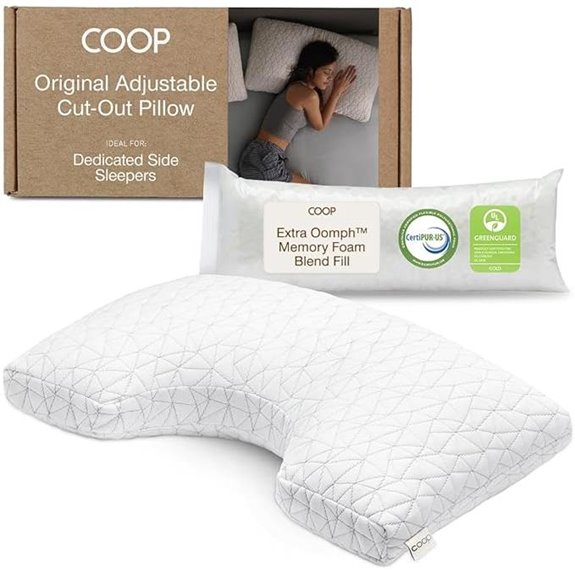 Coop Home Goods Adjustable Memory Foam Pillow King Size