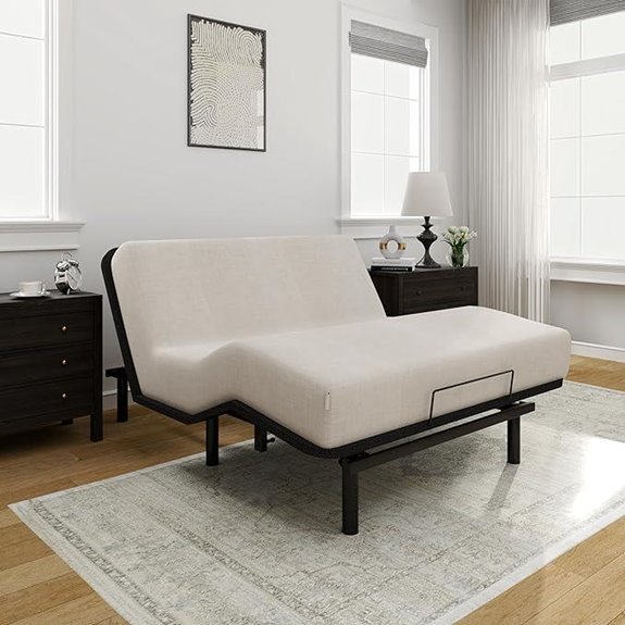 FLEXISPOT Adjustable Queen Bed Frame with Remote