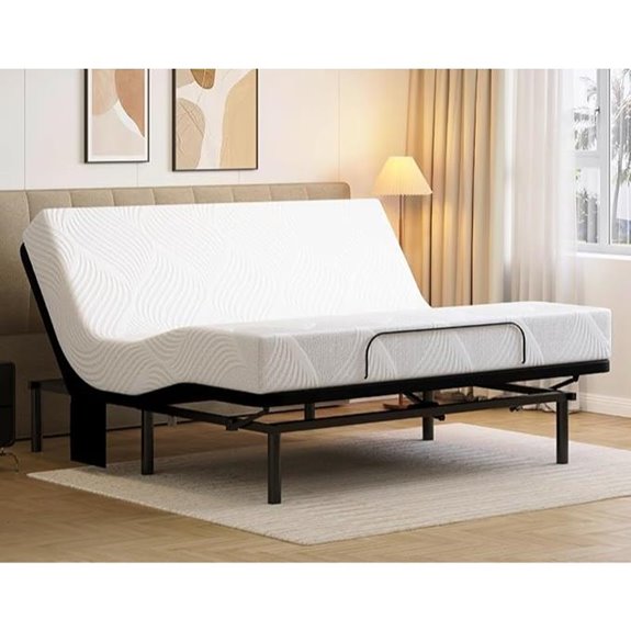 Koorlian Adjustable Queen Bed Frame with USB Ports