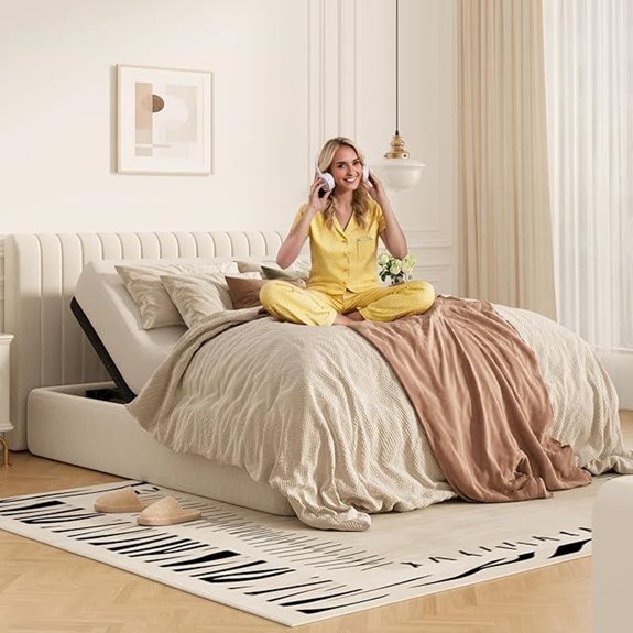 FLEXISPOT Adjustable Queen Bed Frame with Remote