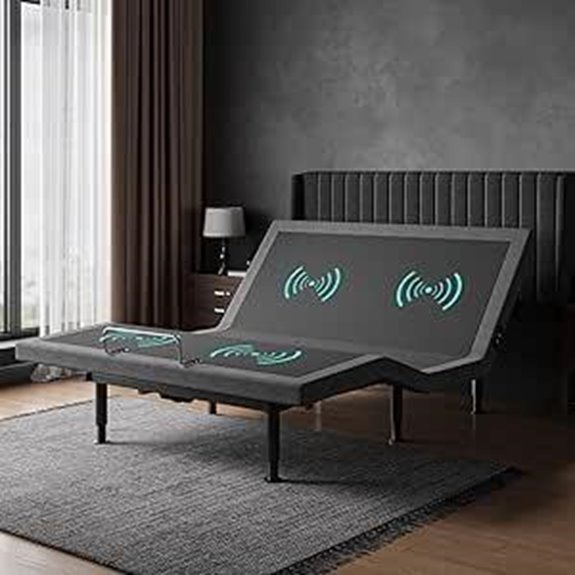 Adjustable Queen Bed Frame with Massage and USB Ports