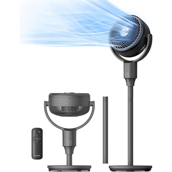 Pelonis Pedestal Fan with Oscillation Remote Timer