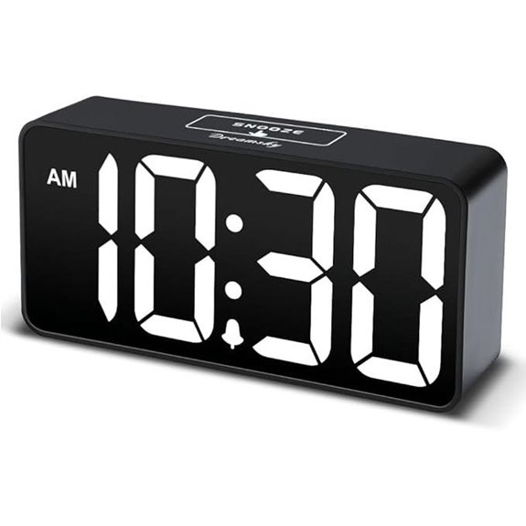 DreamSky Digital Alarm Clock with USB Charging
