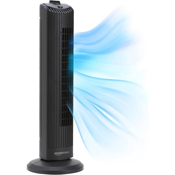 Amazon Basics 28 60-Degree Oscillating Tower Fan