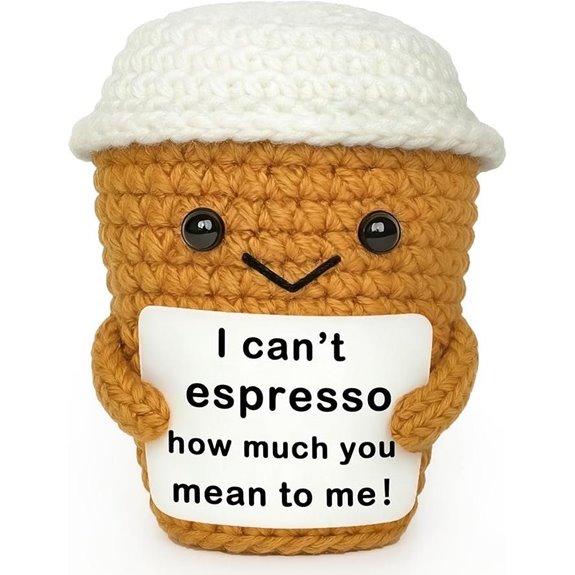 Coffee Lovers Gift for Women Men Animal Crochet Coffee Cup