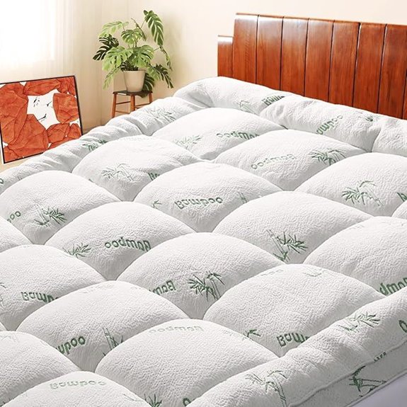 California King Mattress Topper with Bamboo and Down Alternative