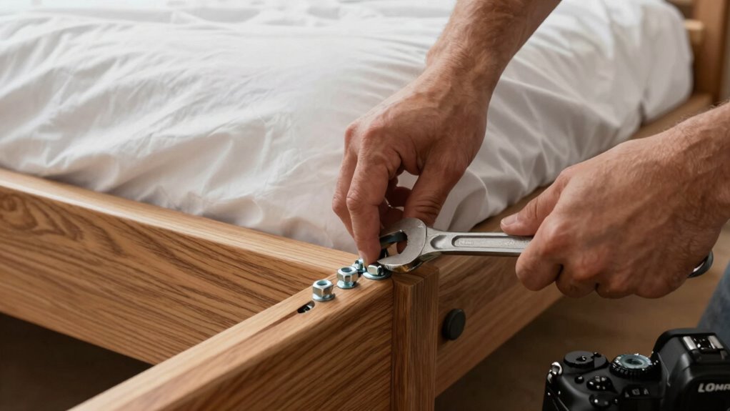 bed frame tightening guide