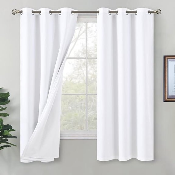 BGment Blackout Bedroom Curtains 63-Inch 2 Panels