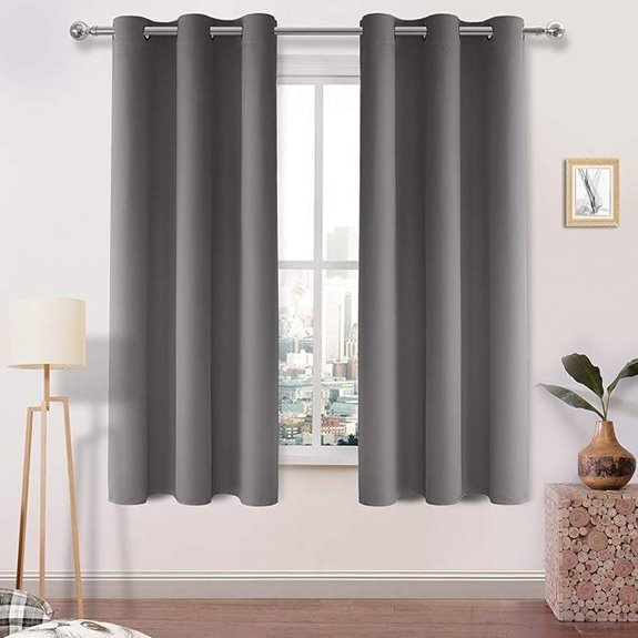 DWCN Blackout Curtains for Bedroom 63 Inch 2 Panels