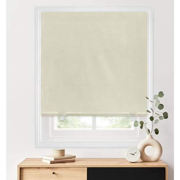 LazBlinds Blackout Cordless Roller Shades for Windows
