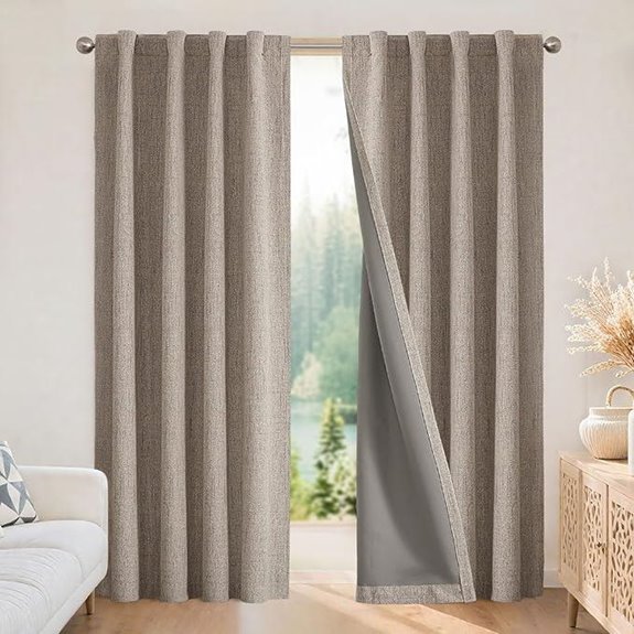 Joydeco Blackout Room Darkening Curtains 2 Panels