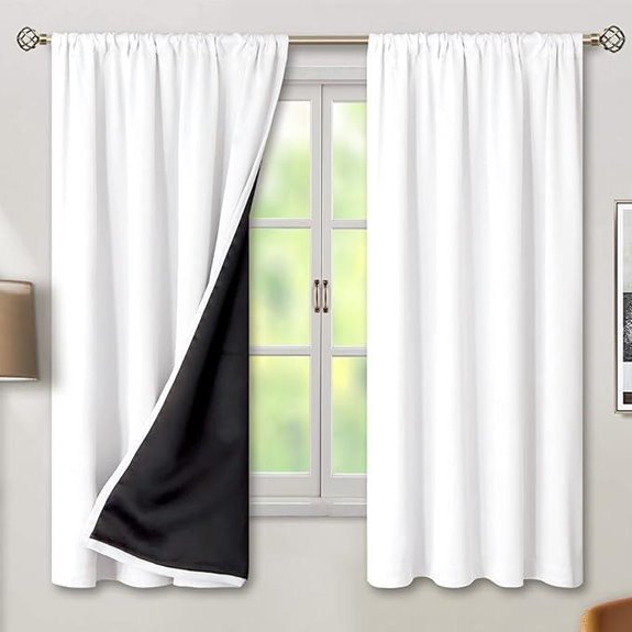 BGment Blackout Curtains 63 Inch Long Thermal Insulated
