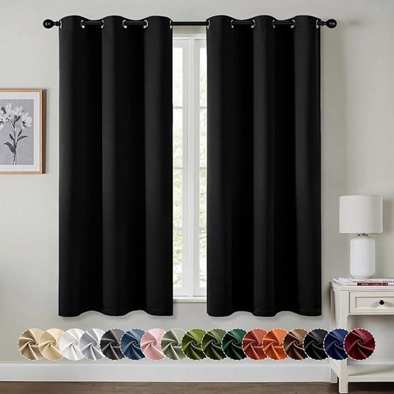MIULEE Blackout Curtains 63 Inches 2 Panels