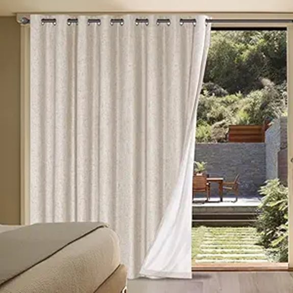 H.VERSAILTEX Linen Blackout Curtain 100% Blackout 84-inch