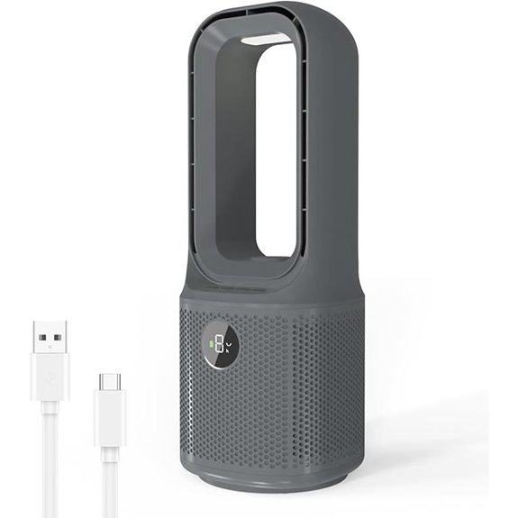 Bladeless Desk Fan with USB Rechargeable and Oscillation