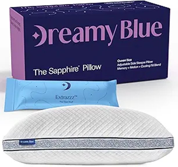 DreamyBlue Gusseted Sapphire Pillow (Queen)