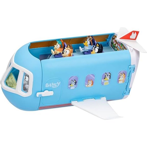 Bluey 3-in-1 Airplane Playset with Captain Figure