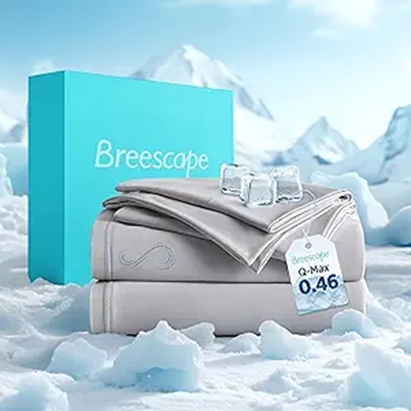 Breescape King Cooling Sheet Set with Deep Pockets