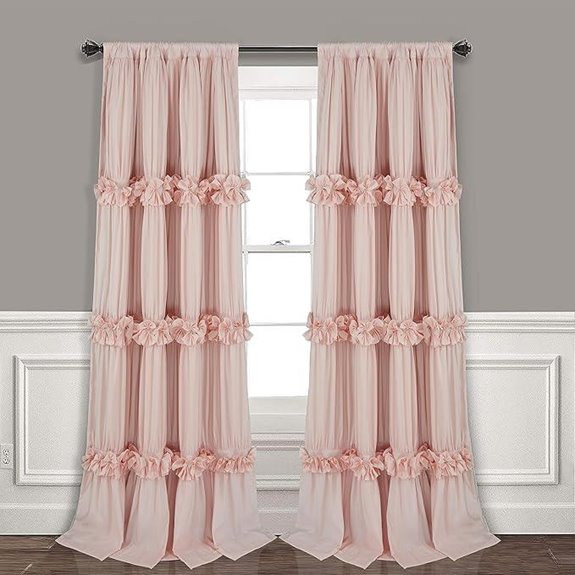 Blackout Window Curtains with Butterfly Flowers 54x84