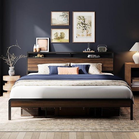 LIKIMIO California King Bed Frame with Headboard