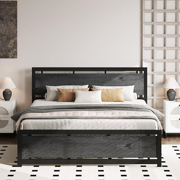 LIKIMIO California King Bed Frame with Headboard