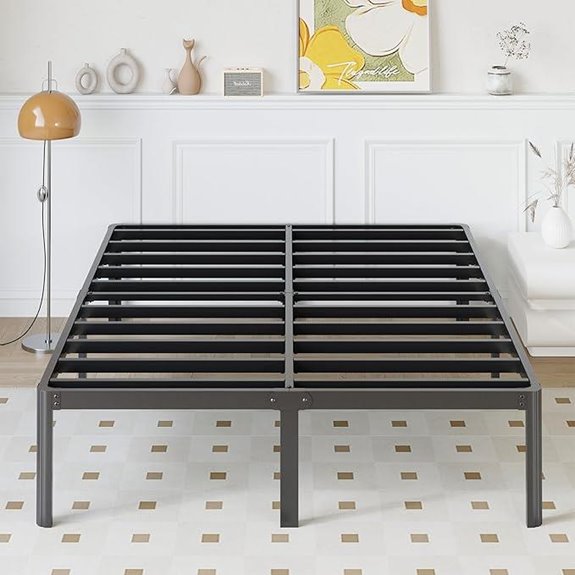 California King Metal Bed Frame No Box Spring Needed