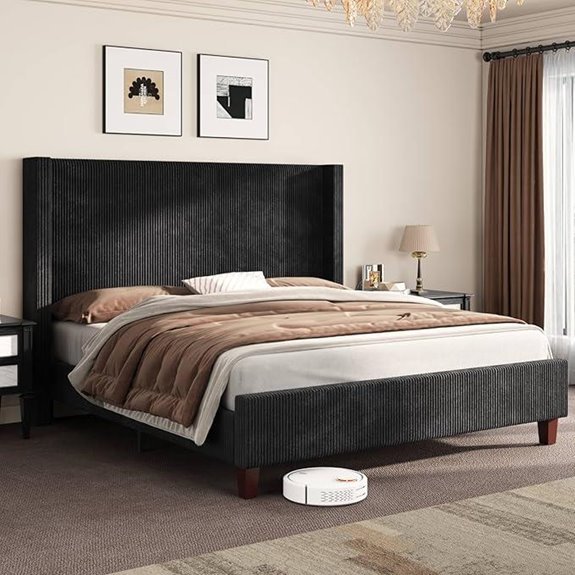 AMERLIFE California King Upholstered Bed with Headboard