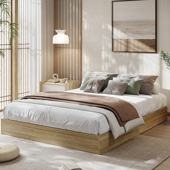 GarveeHome Wood Platform Bed Frame California King