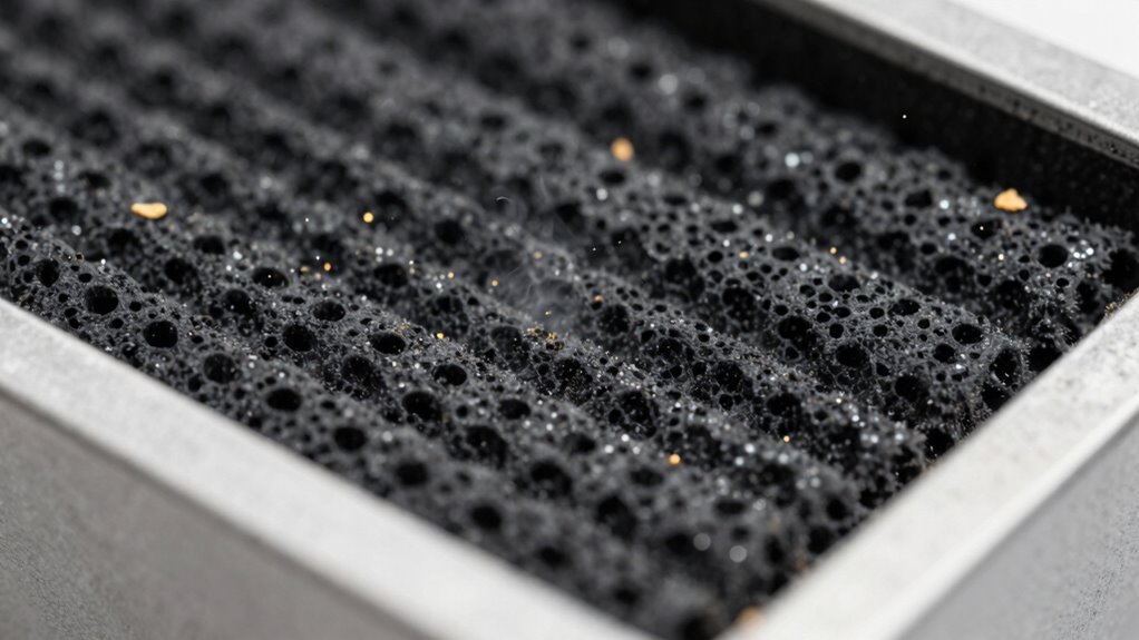 captures larger airborne particles