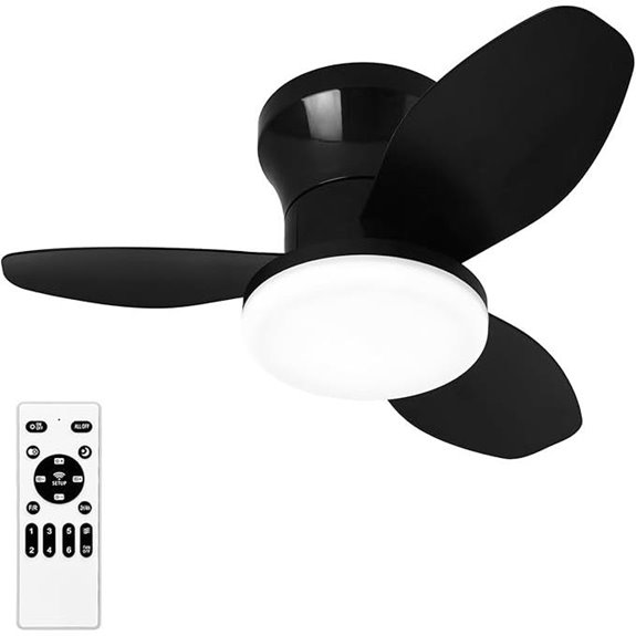Small Ceiling Fan with Lights and Remote
