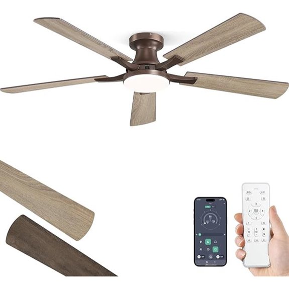 ZMISHIBO 52 Ceiling Fan with Light and Remote